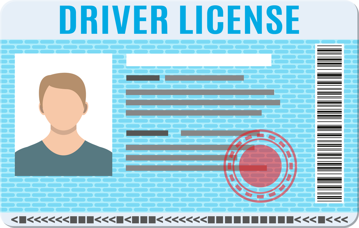 Car Driver License Identification Card with Photo